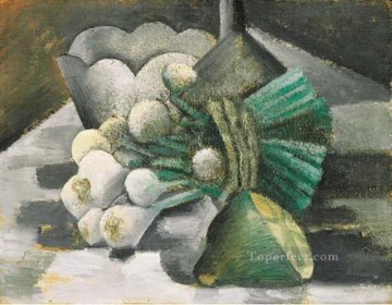 Naturaleza muerta con cebollas 1908 cubista Pablo Picasso Pinturas al óleo